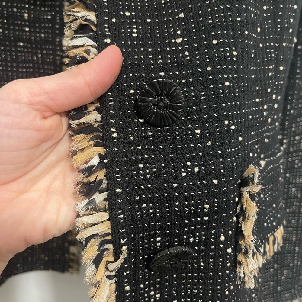 ST. JOHN blazer tweed fringe - Picture 10 of 13